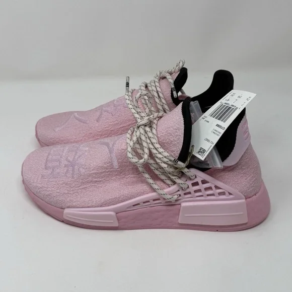 adidas Men Pharrell Hu Nmd Black,pink 7.5